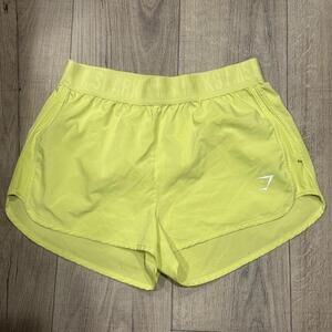 Gymshark Women's Yellow Activewear Shorts Size L